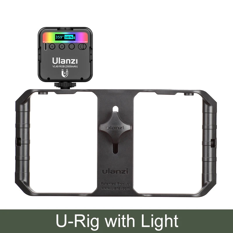 Ulanzi VL49 Mini RGB LED Luz de Vídeo 2700K-9000K Luz de Preenchimento para Câmera Iluminação de Fotografia Pocket Live Tiktok Vlog Lâmpada de Luz