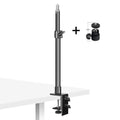 Suporte de mesa para tripé com cabeça esférica de 1/4" e anel de luz ajustável para mesa, suporte para câmera DSLR