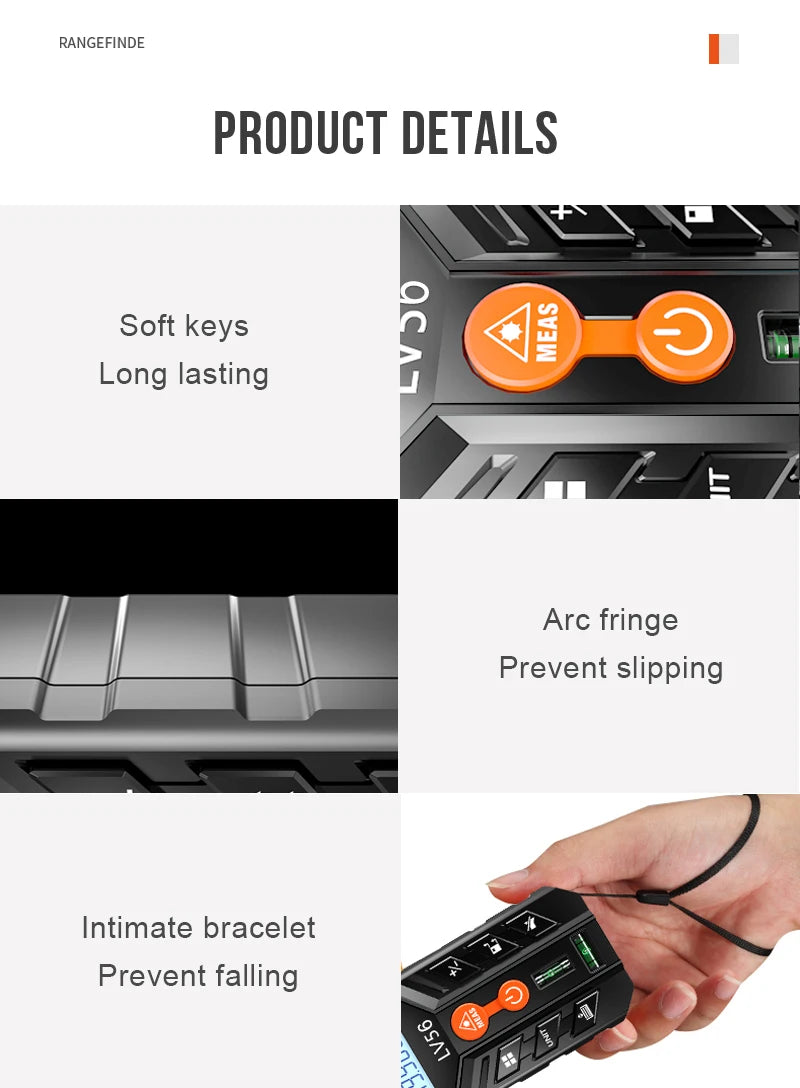 Fita métrica a laser Mileseey X5 S6 Medidor de distância a laser profissional Medidor de distância a laser Trena Telêmetro a laser Metro Telêmetro a laser