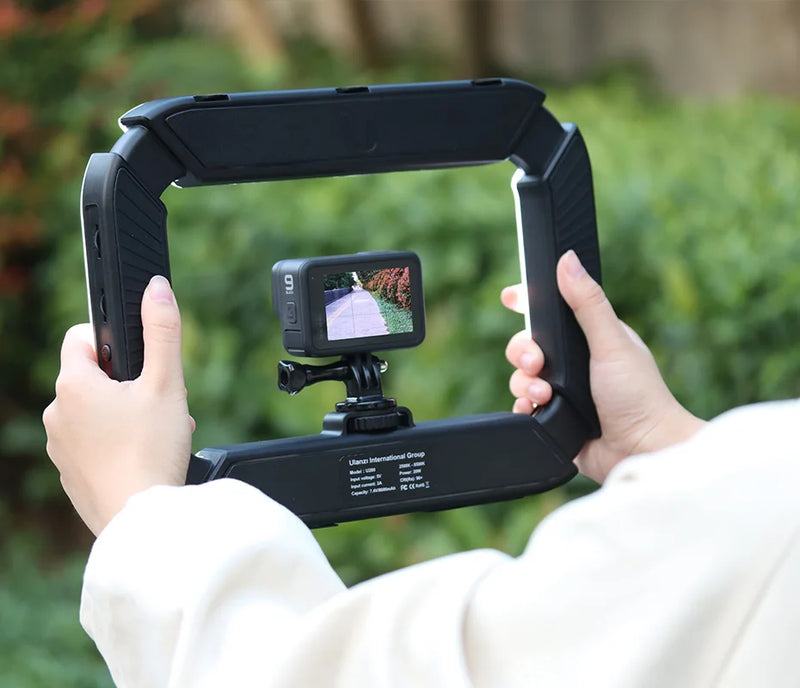 Ulanzi U200 Smartphone Video Rig LED Ring Light para câmera de celular GoPro Youtube Live Lamp com sapata fria para microfone e tripé de vídeo