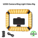Ulanzi U200 Smartphone Video Rig LED Ring Light para câmera de celular GoPro Youtube Live Lamp com sapata fria para microfone e tripé de vídeo