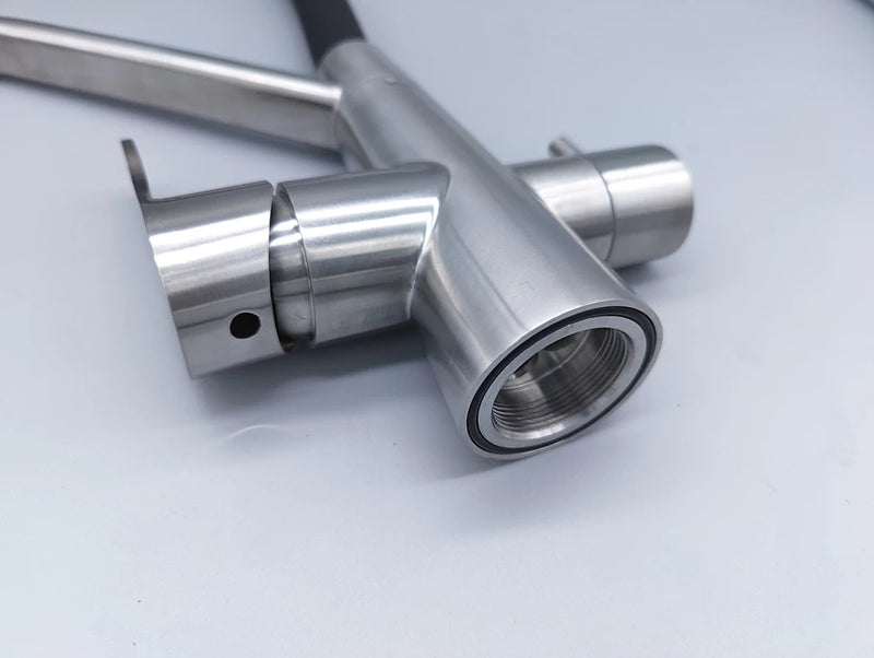 Torneira de cozinha preta com filtro de água Torneiras de cozinha Filtro de torneira Misturador Purificador de água Água potável Torneiras