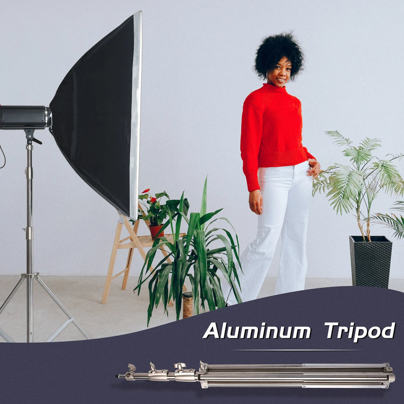 Tripé de pressão de ar de 280 cm com rolamento de 10 kg para câmera, suporte de luz de aço inoxidável para luz de anel ao vivo no YouTube e fotografia suave