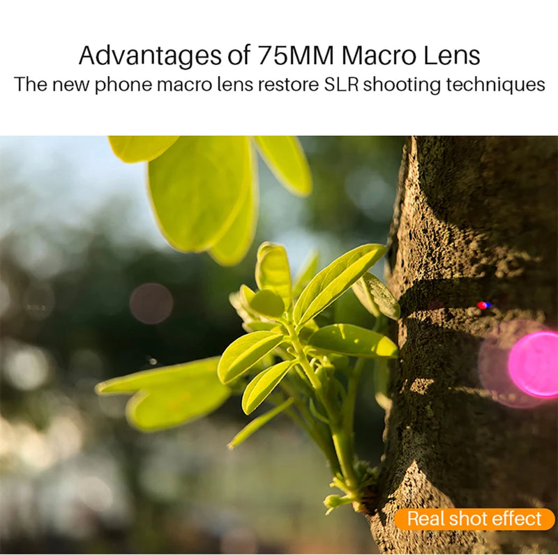 Ulanzi 75MM 10X Super Macro Lens Phone Camera Lens 17MM Thread Phone Lens with Clip for iPhone 15 14 Sumsang