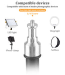 Tripé extensível SH 190 cm com parafuso de 1/4 e rodas, controle remoto Bluetooth para câmera DSLR, smartphone, luz de preenchimento, microfone, tripé