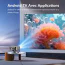 Projetor externo XIWBSY 2025 4K, 40000 lúmens, foco automático, projetor inteligente, vídeo 8K, home theater, Wi-Fi 6, Bluetooth 5.3, projetor portátil.