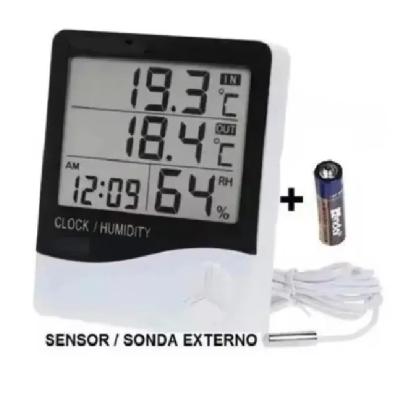 Higrômetro digital, termômetro interno, higrômetro de ambiente, medidor de temperatura, umidade