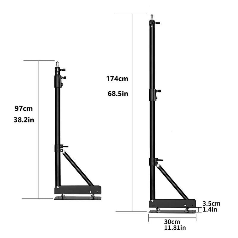 Braço de lança SH Heavy Wall Mount para estúdio fotográfico, luzes estroboscópicas de vídeo, comprimento máximo de 100 cm, rotação horizontal e vertical