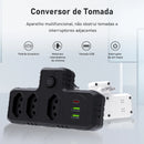 Filtro de Linha extensão com Tomada, universal, USB e Tipo C