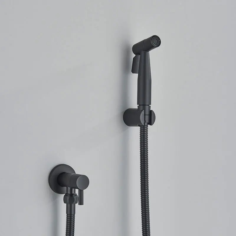 Kit de ducha manual em ouro escovado, pulverizador para bidê, torneira para bidê em aço inoxidável, válvula Shattaf, conjunto de jatos, chuveiro higiênico