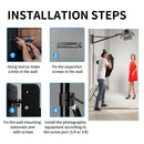 Braço de lança SH Heavy Wall Mount para estúdio fotográfico, luzes estroboscópicas de vídeo, comprimento máximo de 100 cm, rotação horizontal e vertical