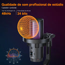 Microfone sem fio USB COMICA para jogos, com condensador e redução de ruído, luzes RGB, para PC, laptop, smartphone e streaming Uni Pro.