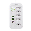 Soquete de extensão e filtro de linha elétrica USB