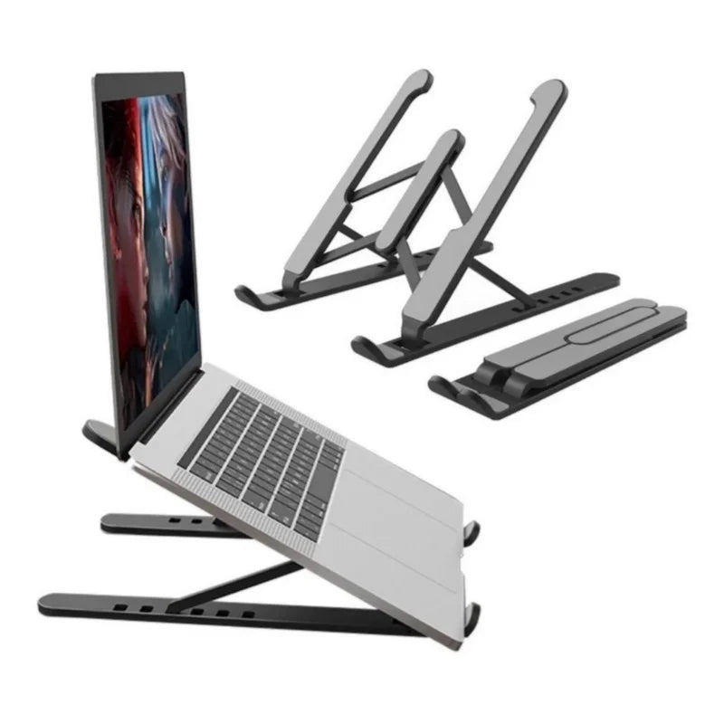 Suporte Reclinável, Dobrável e Portátil para Laptop, Notebook e Tablet - Base Ajustável