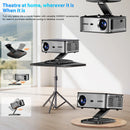 Projetor externo XIWBSY 2025 4K, 40000 lúmens, foco automático, projetor inteligente, vídeo 8K, home theater, Wi-Fi 6, Bluetooth 5.3, projetor portátil.