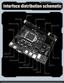 Placa-mãe MACHINIST H61 M.2 NVME PCIEx16 DVI com suporte para memória RAM DDR3 de canal duplo e processadores Intel Core de 2ª/3ª geração, soquete LGA1151, para PC desktop.
