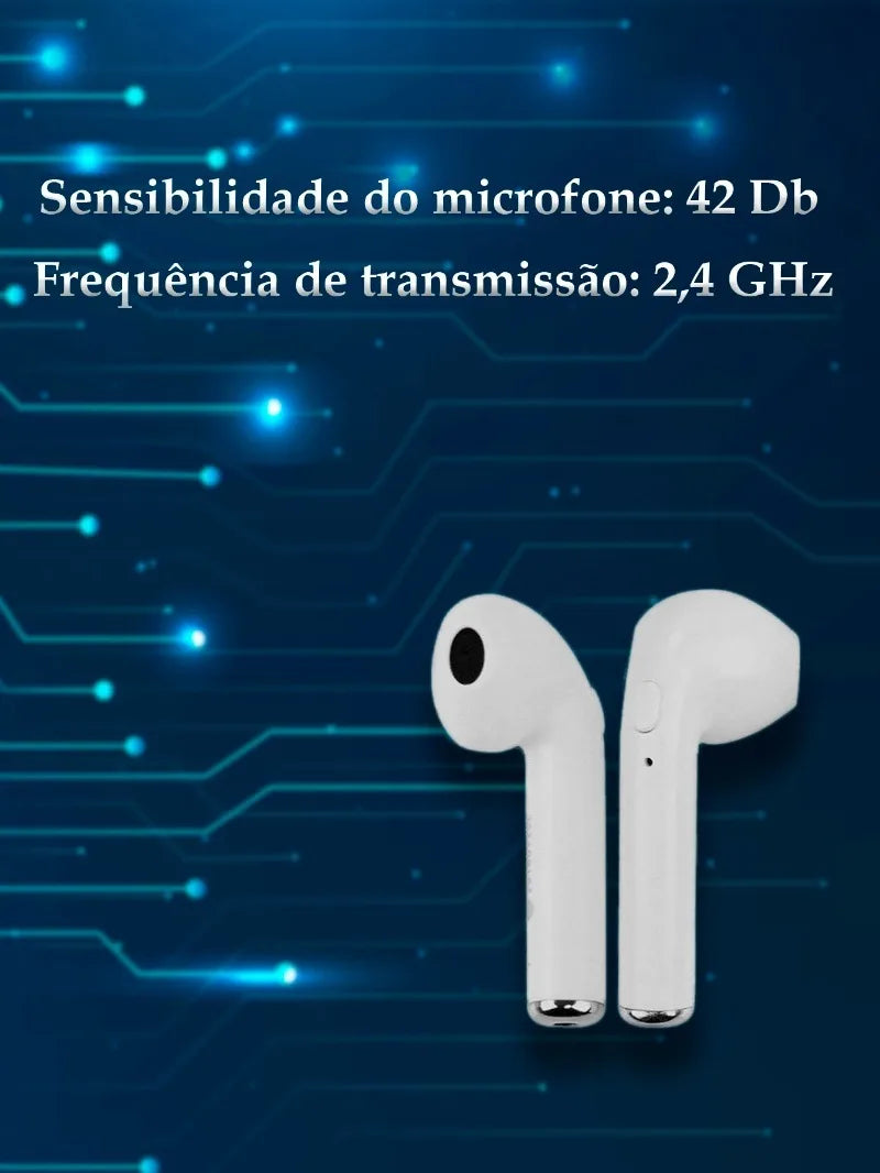 Fones de ouvido sem fio i7S Tws Bluetooth