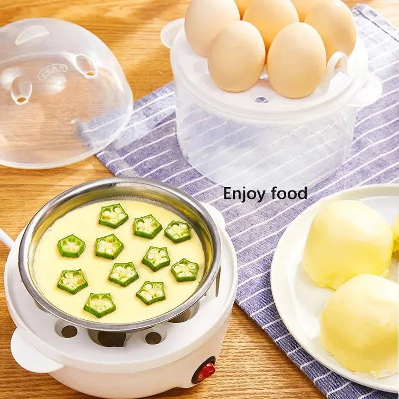 Mini vaporizador multifuncional de ovos e alimentos de três camadas doméstico