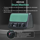 Mini amplificador de guitarra elétrica DK, 10W, Bluetooth, com efeitos de reverb e overdrive, bateria de lítio e 30 ritmos de bateria.