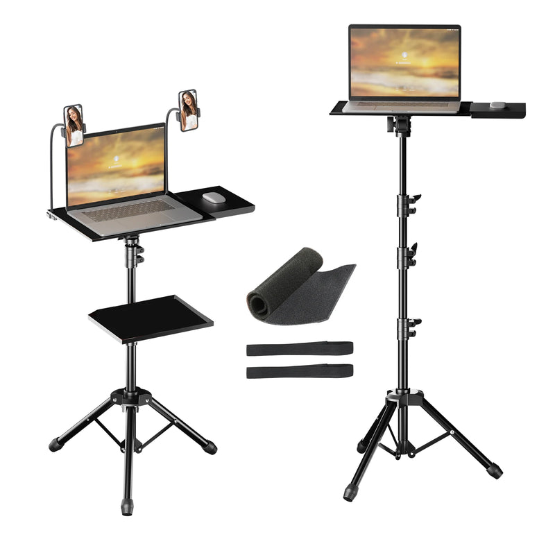 Suporte de tripé para projetor SH - Tripé para laptop com altura ajustável, mesa de apoio para DJ, suporte de mesa para computador ao ar livre para palco ou estúdio