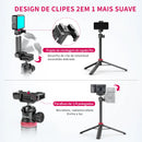 Tripé Ulanzi MT-44 com 1,46 m de extensão para selfies, tripé com braçadeira para celular, câmeras, celulares, Samsung, iPhone, Huawei, Xiaomi