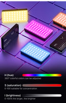Painel de luz LED RGB Ulanzi LT002, luz de preenchimento de bolso de 7 polegadas, regulável, 2500-9000K, 4000mAh, fotografia para transmissão ao vivo