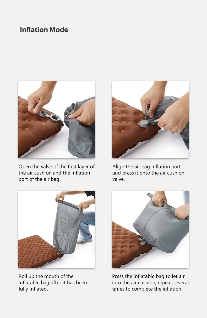 Naturehike Colchão inflável para acampamento 3.2/5.8 R Value Ultraleve para acampamento ao ar livre Colchão portátil dobrável para dormir