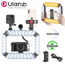 Ulanzi U200 U-200 Smartphone Video Rig LED Video Light 2 em 1 Ring Light Cold Shoe para Microfone Tiktok Youtube Live Rig Light