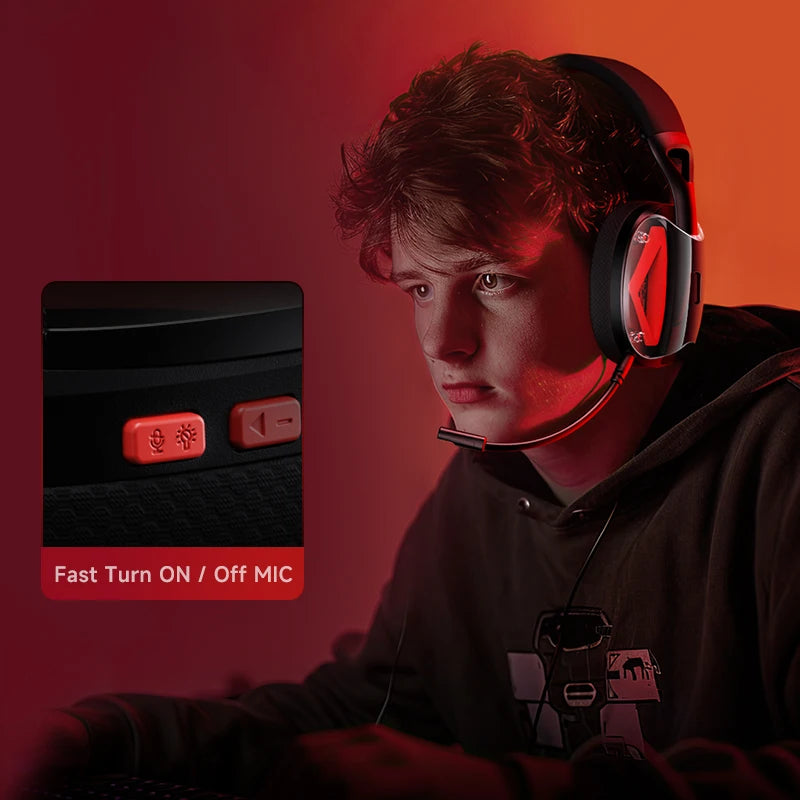 Fone de ouvido sem fio para jogos Picun G1 2,4 GHz, som surround 3D, áudio espacial, microfone ENC HD, fones de ouvido leves para jogadores, PS5, PC e telefone