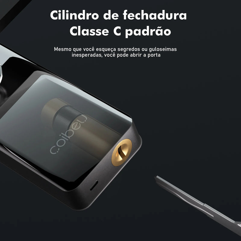 Fechadura inteligente com impressão digital e senha compatível com Tuya, desbloqueio rápido ≤ 1s, fechadura eletrônica, Coibeu
