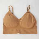 Sutiã feminino sem costura, secagem rápida, respirável, ioga, academia, corrida, push up, top esportivo à prova de choque