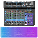 Mesa de Som Portátil Profissional TEYUN de 8 Canais com Entrada Digital para MP3 e Computador, Alimentação 48V - Número A8