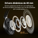 Fone de ouvido sem fio QCY H3 Pro ANC com cancelamento de ruído de 50 dB e áudio espacial de alta resolução com LDAC Bluetooth 5.4.