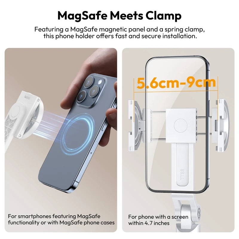 Tripé para celular Ulanzi TT88 de 1,44 m com braçadeira magnética e extensão remota sem fio para transmissão ao vivo e vlog