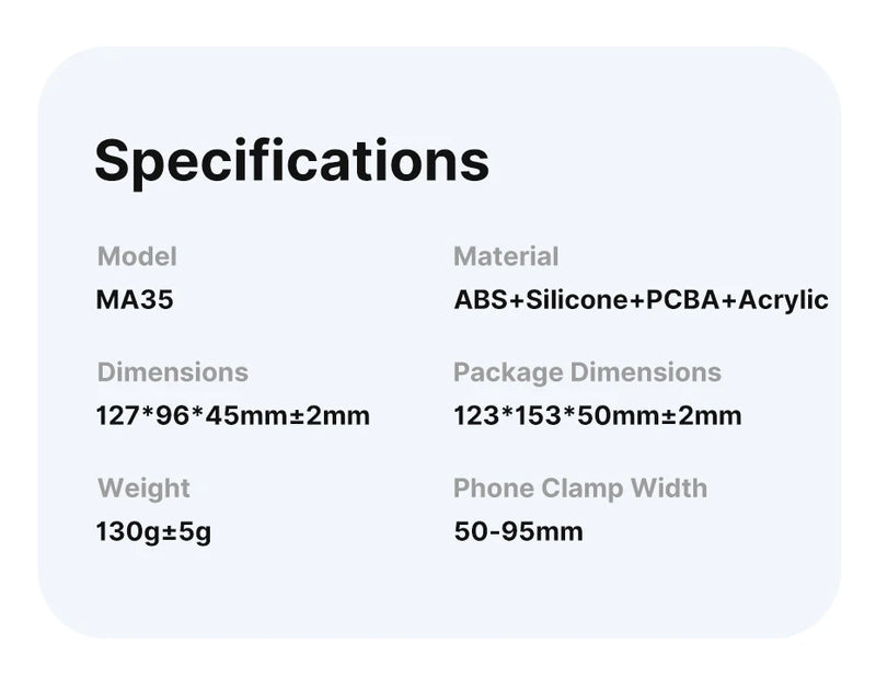 Ulanzi MA35 MagSafe para Smartphone, Alça de Obturador para Câmera Bluetooth, Alça para Selfie, Estabilizador de Câmera para Fotos, Vertical e Horizontal