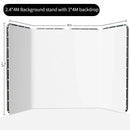 Cenário de tela verde Chromakey grande portátil com suporte para fotografia, sistema de suporte para gravação de vídeo e foto 240x400 cm