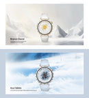 AURAIF ELLA 4: Smartwatch feminino com múltiplos modos esportivos, chamadas via Bluetooth e mostradores personalizáveis.