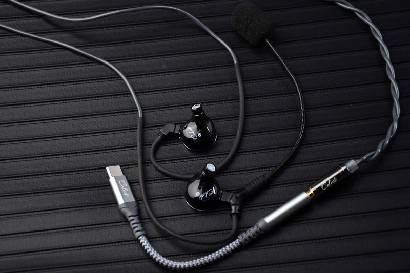 Fones de ouvido Kinera Celest Wyvern pretos com cabo e microfone, envio de IEMs brasileiros, fones de ouvido com fio Hi-Fi para jogos, para presente