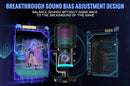 Microfone para jogos USB FIFINE com botão de cancelamento de ruído/RGB/ganho e equilíbrio, microfone condensador para streaming de podcast - Ampligame AM6