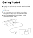 Teclado Ulanzi D200 D200H Stream Deck com 13 teclas macro, controlador Steam para YouTube, escritório, jogos e transmissões ao vivo. Suporte para TF/SD/USB 3.0.