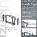 Capa protetora universal para smartphone Ulanzi Lino com alça lateral para iPhone 16, 15, 14, 13, 12 Pro Max, Samsung, Xiaomi e OPPO