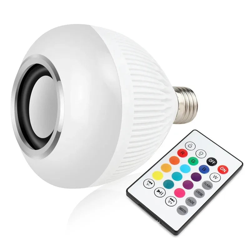Alto-falante LED 12W Alto-falante Bluetooth com controle remoto Alto-falante LED Alto-falante Bluetooth com luz colorida