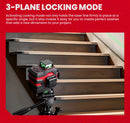 Nível a laser verde série YEVOLT YVGLL4XS, 3/4 planos, 12/16 linhas, autonivelante, 360 graus, 3D/4D, horizontal e vertical, 3,6 V, 3 Ah, ferramentas elétricas
