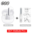 Fones de ouvido sem fio QCY HT10 AilyBuds Pro+ com cancelamento de ruído ativo (ANC), áudio de alta resolução com LDAC, Bluetooth 5.3, 6 microfones, IA para chamadas em HD e conexão multiponto.