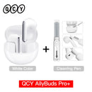 Fones de ouvido sem fio QCY HT10 AilyBuds Pro+ com cancelamento de ruído ativo (ANC), áudio de alta resolução com LDAC, Bluetooth 5.3, 6 microfones, IA para chamadas em HD e conexão multiponto.