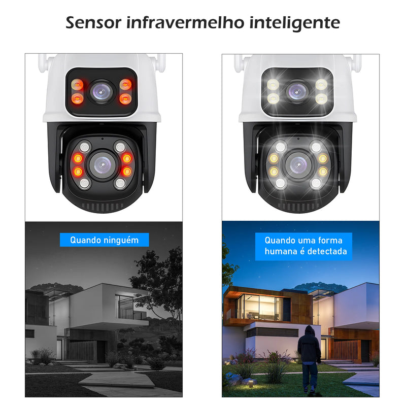 Câmera de segurança Wi-Fi 6MP e 4K inteligentes 360 Bluetooth
