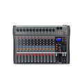 Mesa de Mixagem Portátil com 12 Canais, Entrada Digital MP3 para Computador, Placa de Som, Mixer USB, Mixer de Áudio para Karaokê e Transmissão