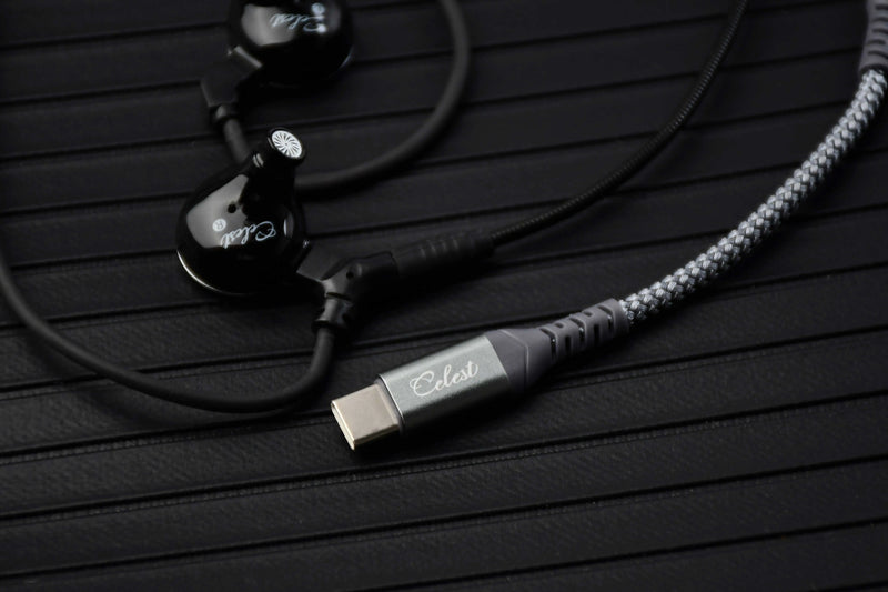 Fones de ouvido Kinera Celest Wyvern pretos com cabo e microfone, envio de IEMs brasileiros, fones de ouvido com fio Hi-Fi para jogos, para presente