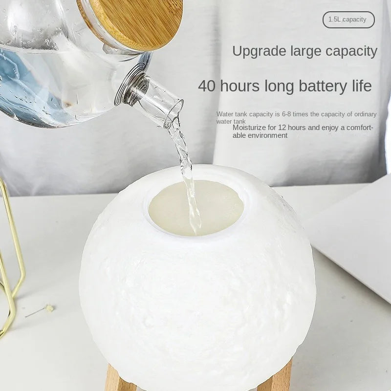 Luminária noturna LED em formato de lua, alimentada por bateria, luz de estrelas, decoração para quarto, presente para crianças, 13cm, 15cm, 18cm.