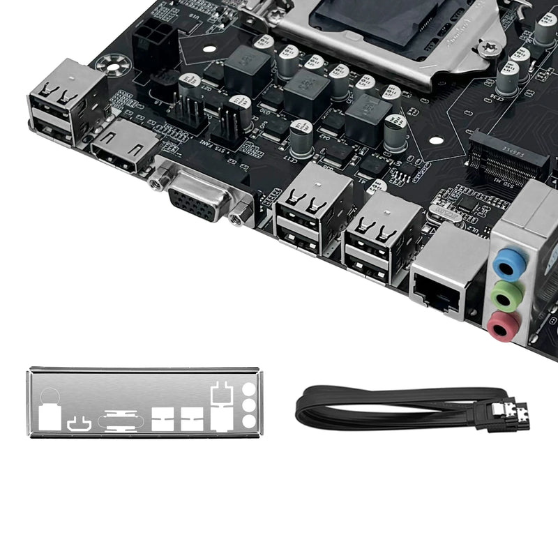 Placa-mãe MACHINIST H61 M.2 NVME PCIEx16 DVI com suporte para memória RAM DDR3 de canal duplo e processadores Intel Core de 2ª/3ª geração, soquete LGA1151, para PC desktop.